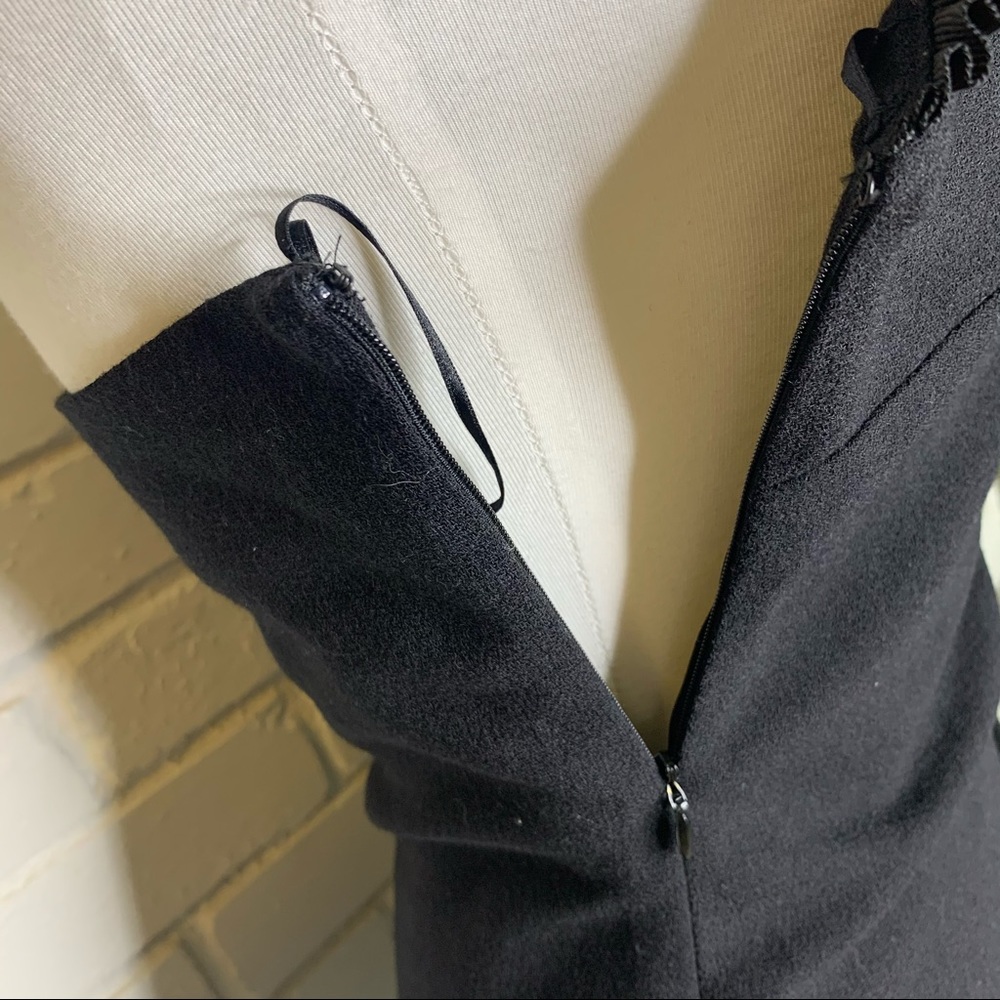 Paul & Joe's Strapless Black Wool Crepe Cocktail Mini Sweetheart Dress Women 6 - Picture 10 of 14